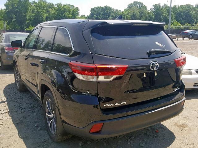 5TDJZRFH9JS839252 - 2018 TOYOTA HIGHLANDER BLACK photo 3