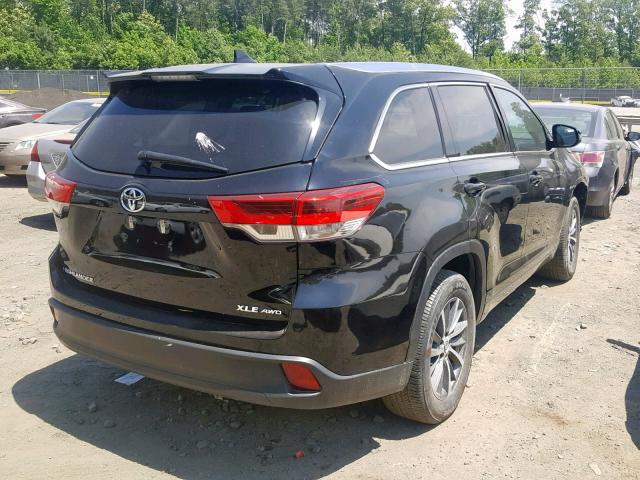 5TDJZRFH9JS839252 - 2018 TOYOTA HIGHLANDER BLACK photo 4