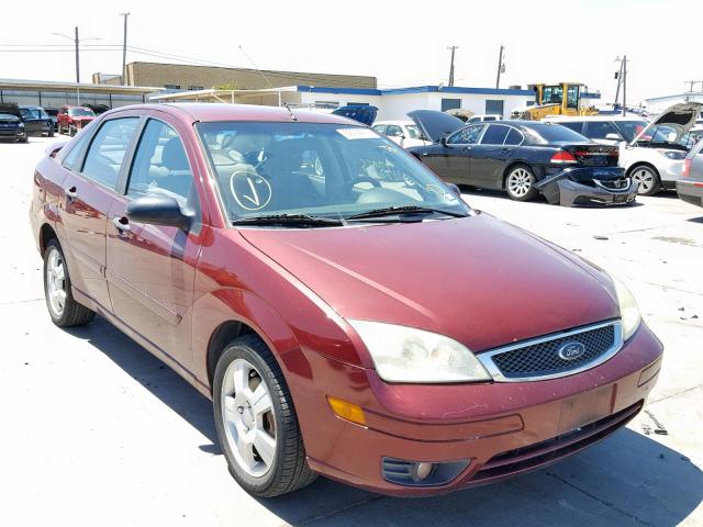 1FAHP34N57W170048 - 2007 FORD FOCUS ZX4 MAROON photo 1