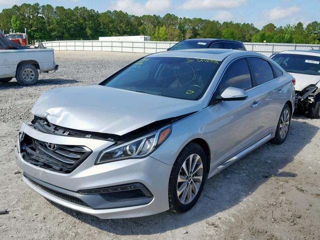 5NPE34AF5HH477805 - 2017 HYUNDAI SONATA SPO SILVER photo 2