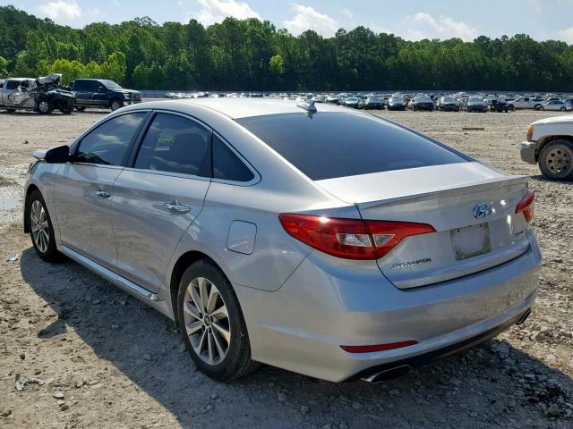 5NPE34AF5HH477805 - 2017 HYUNDAI SONATA SPO SILVER photo 3