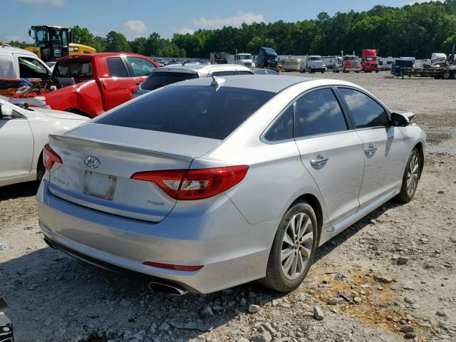 5NPE34AF5HH477805 - 2017 HYUNDAI SONATA SPO SILVER photo 4