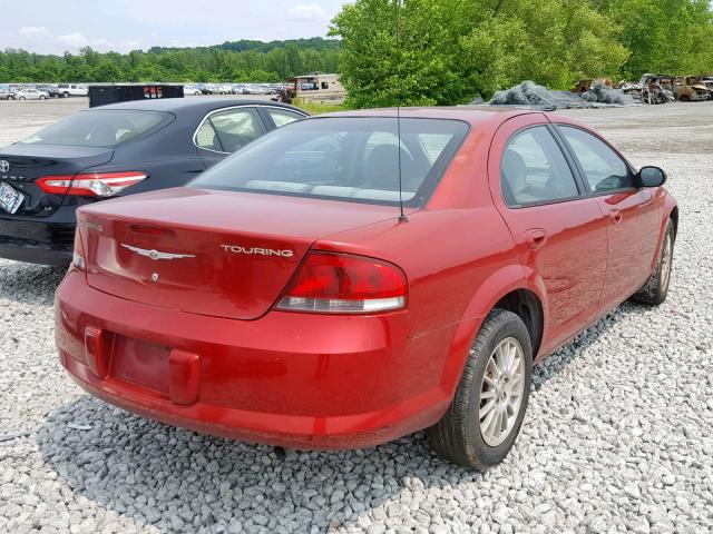 1C3EL56R64N245687 - 2004 CHRYSLER SEBRING LX RED photo 4