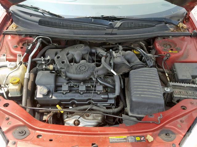 1C3EL56R64N245687 - 2004 CHRYSLER SEBRING LX RED photo 7