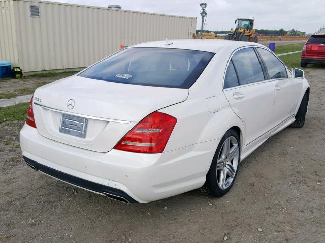 WDDNG7DB9DA499781 - 2013 MERCEDES-BENZ S 550 WHITE photo 4