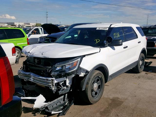 1FM5K8ARXHGE02764 - 2017 FORD EXPLORER P WHITE photo 2