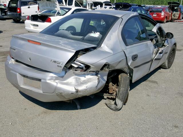 1B3ES26C53D107508 - 2003 DODGE NEON SE SILVER photo 4