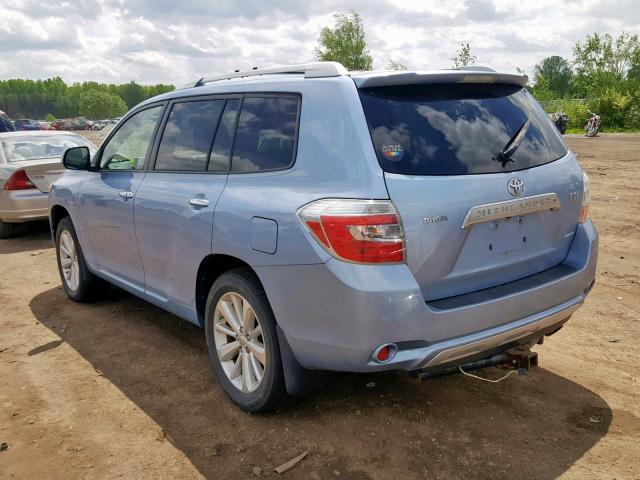 JTEEW44A982017700 - 2008 TOYOTA HIGHLANDER BLUE photo 3