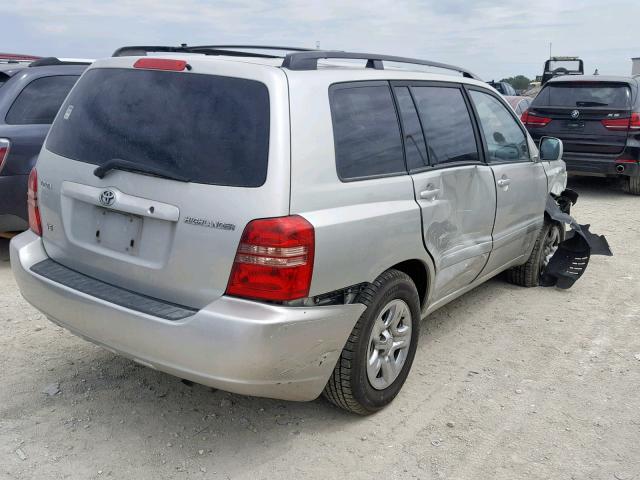 JTEGF21A030090377 - 2003 TOYOTA HIGHLANDER SILVER photo 4