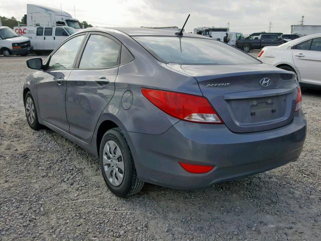 KMHCT4AE3GU070760 - 2016 HYUNDAI ACCENT SE GRAY photo 3