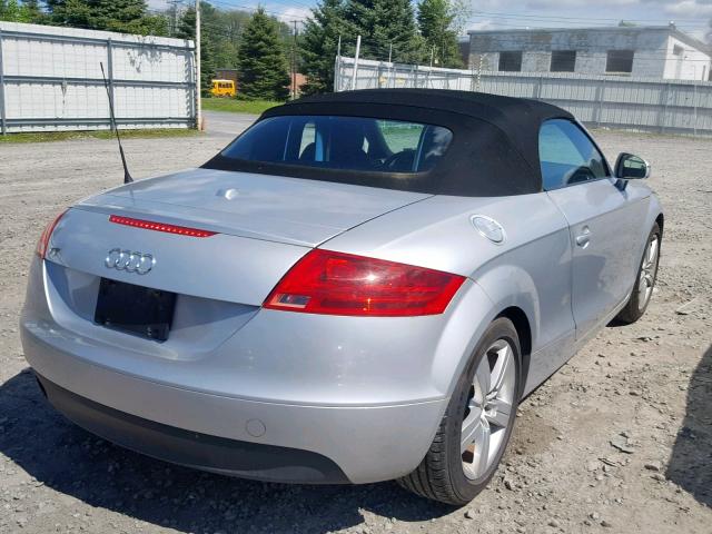 TRUMF38J181042672 - 2008 AUDI TT 2.0T SILVER photo 4