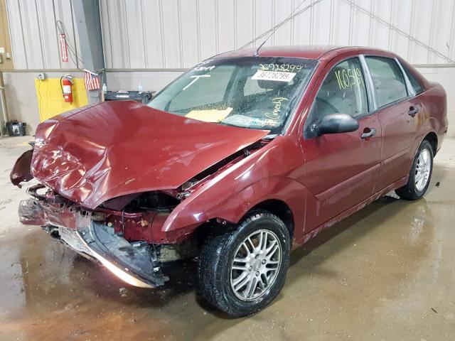 1FAFP34N97W329936 - 2007 FORD FOCUS ZX4 RED photo 2