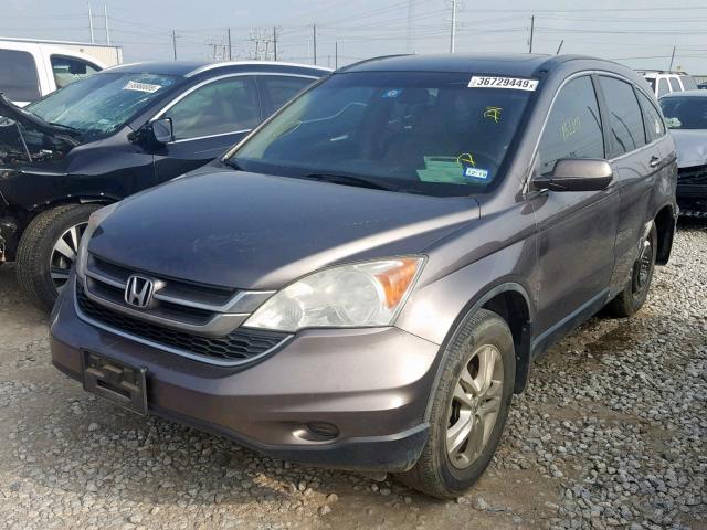 5J6RE3H78BL059336 - 2011 HONDA CR-V EXL GRAY photo 2