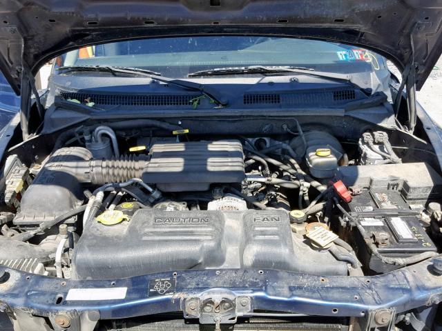 1B7HG2AN31S284878 - 2001 DODGE DAKOTA QUA BLUE photo 7