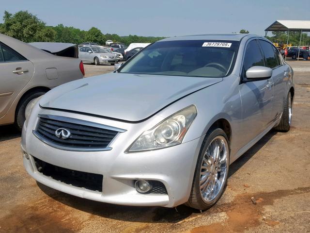 JN1CV6AR5CM970862 - 2012 INFINITI G37 SILVER photo 2