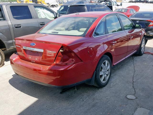 1FAHP25W99G111342 - 2009 FORD TAURUS LIM RED photo 4