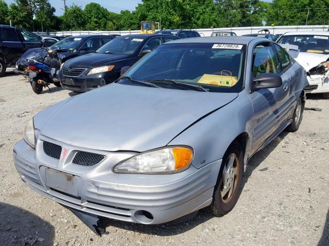 1G2NF12E0YM720880 - 2000 PONTIAC GRAND AM S SILVER photo 2