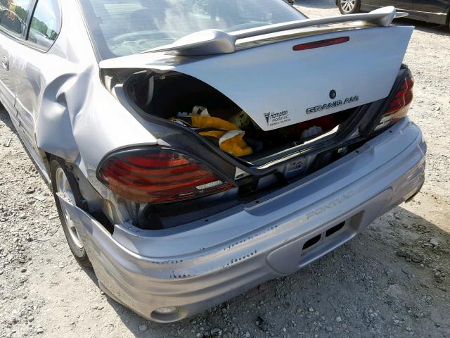 1G2NF12E0YM720880 - 2000 PONTIAC GRAND AM S SILVER photo 9