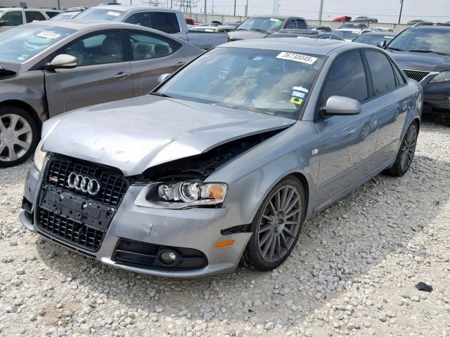 WAUEF78E38A011140 - 2008 AUDI A4 S-LINE GRAY photo 2