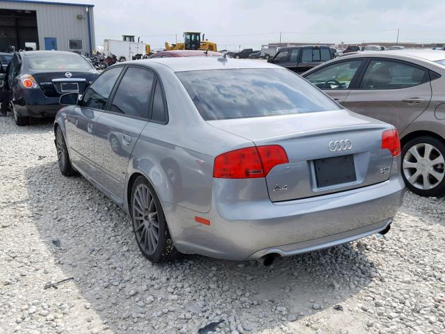 WAUEF78E38A011140 - 2008 AUDI A4 S-LINE GRAY photo 3