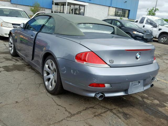 WBAEK73465B324635 - 2005 BMW 645 CI AUT SILVER photo 3