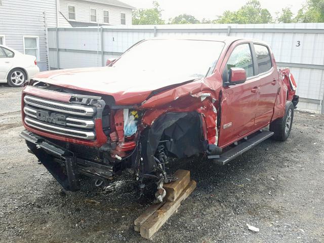 1GTG6CEN9H1247588 - 2017 GMC CANYON SLE MAROON photo 2