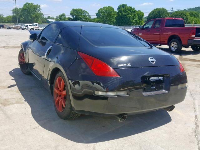 JN1AZ34E34T052117 - 2004 NISSAN 350Z COUPE BLACK photo 3