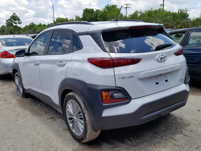 KM8K22AA2KU193555 - 2019 HYUNDAI KONA SEL WHITE photo 3