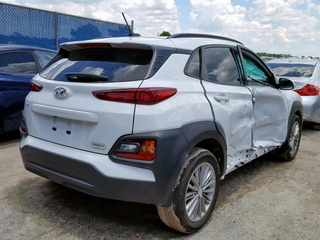 KM8K22AA2KU193555 - 2019 HYUNDAI KONA SEL WHITE photo 4