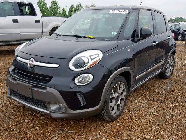 ZFBCFADH4EZ011249 - 2014 FIAT 500L TREKK BLACK photo 2