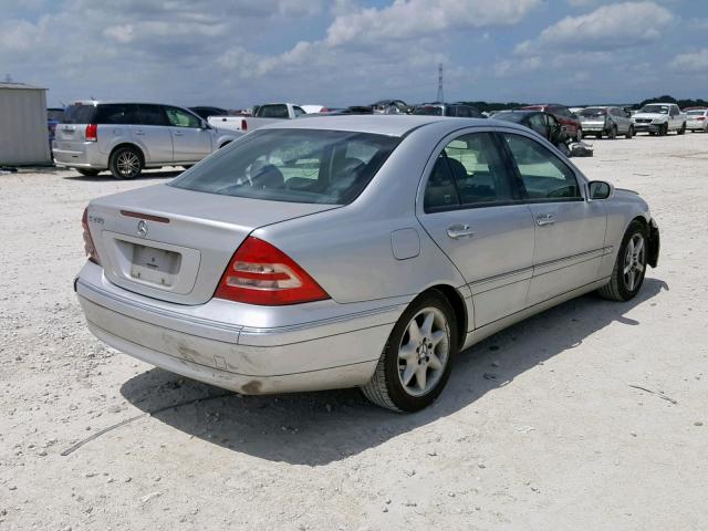 WDBRF61J34A547858 - 2004 MERCEDES-BENZ C 240 SILVER photo 4