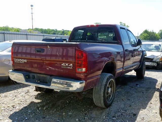 3D7KU28D53G800802 - 2003 DODGE RAM 2500 S ბურგუნდია ფოტო 4