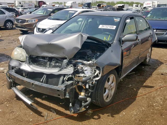 2T1BY32E05C318810 - 2005 TOYOTA COROLLA XR GRAY photo 2