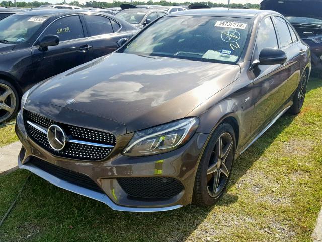 55SWF6EB8GU105840 - 2016 MERCEDES-BENZ C 450 4MAT BROWN photo 2