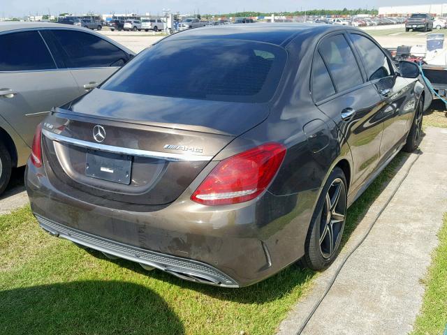 55SWF6EB8GU105840 - 2016 MERCEDES-BENZ C 450 4MAT BROWN photo 4