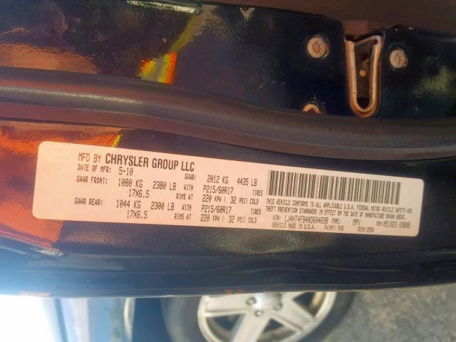 1J4NT4FB4AD604698 - 2010 JEEP COMPASS SP 黑色 照片 10