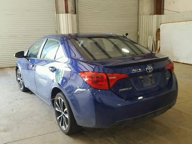 5YFBURHE3HP731122 - 2017 TOYOTA COROLLA L BLUE photo 3