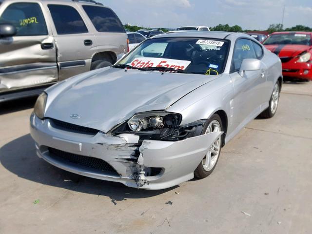 KMHHN65F36U188532 - 2006 HYUNDAI TIBURON GT SILVER photo 2