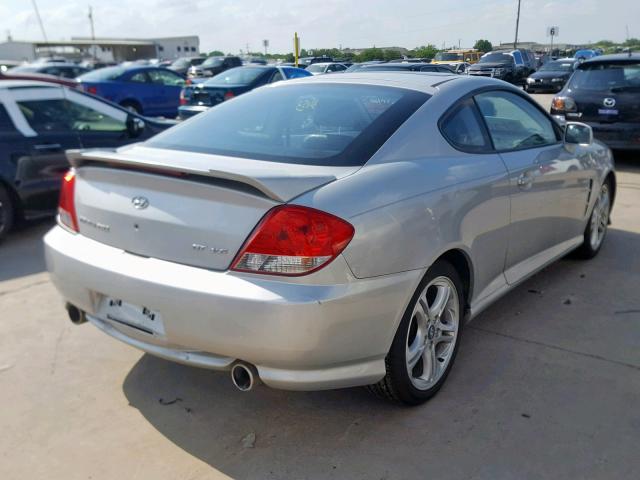 KMHHN65F36U188532 - 2006 HYUNDAI TIBURON GT SILVER photo 4