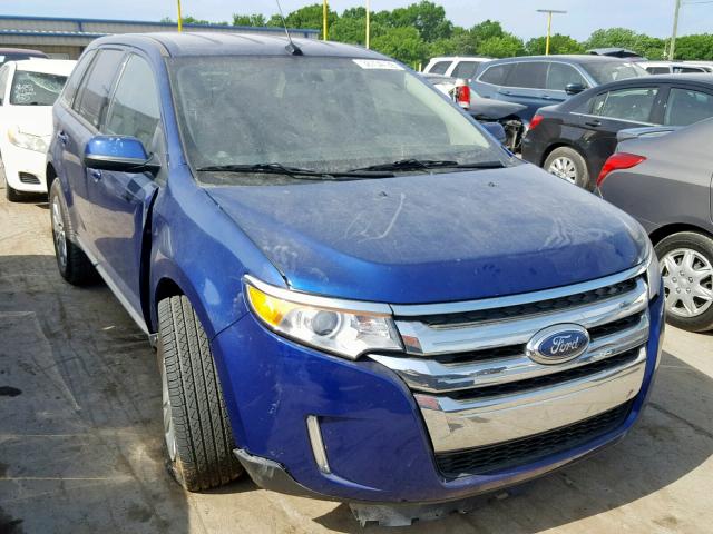 2FMDK4JC9EBB83931 - 2014 FORD EDGE SEL BLUE photo 1