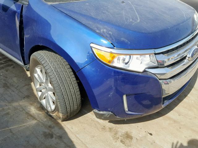 2FMDK4JC9EBB83931 - 2014 FORD EDGE SEL BLUE photo 9