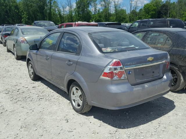 KL1TD56E89B393143 - 2009 CHEVROLET AVEO LS SILVER photo 3