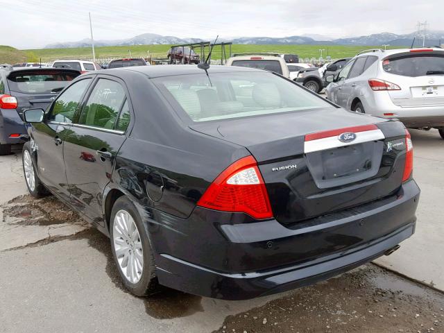 3FADP0L33BR335135 - 2011 FORD FUSION HYB BLACK photo 3