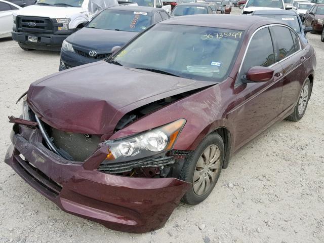 1HGCP2F30BA124502 - 2011 HONDA ACCORD LX MAROON photo 2