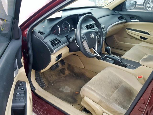 1HGCP2F30BA124502 - 2011 HONDA ACCORD LX MAROON photo 9