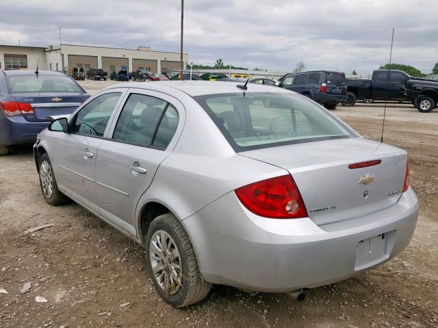 1G1AD5F50A7145338 - 2010 CHEVROLET COBALT 1LT SILVER photo 3