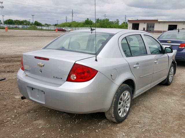 1G1AD5F50A7145338 - 2010 CHEVROLET COBALT 1LT SILVER photo 4