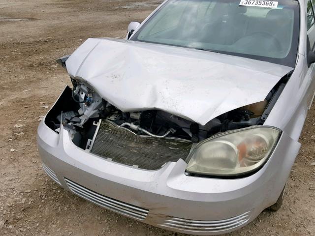 1G1AD5F50A7145338 - 2010 CHEVROLET COBALT 1LT SILVER photo 9