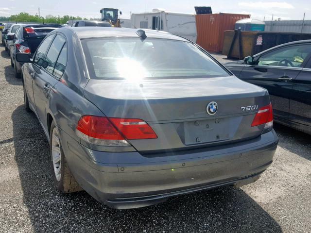 WBAHL83577DT08587 - 2007 BMW 750 GRAY photo 3