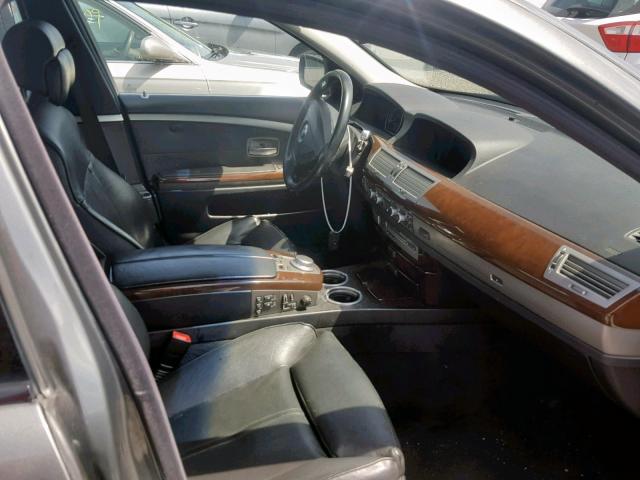 WBAHL83577DT08587 - 2007 BMW 750 GRAY photo 5